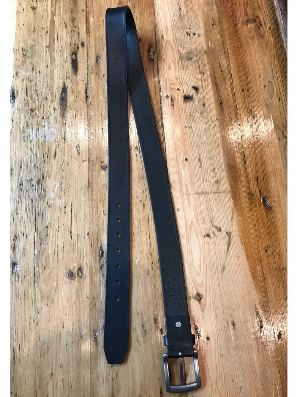 Columbia Men's Black Leather Belt Size XL 42-44